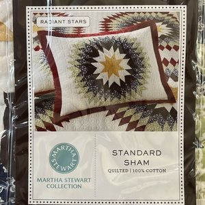 Martha Stewart Quilted Sham Radiant Stars design NWT 1 of 2